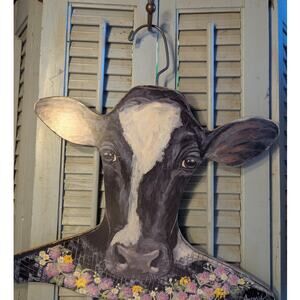 Annie Rhinehart vintage cow hanger from Stupell Art
